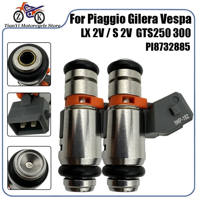 1/2PCS PI8732885 Inyector de Combustible para Piaggio MP3 250 300 Beverly 125 250 300 Vespa GTS 250 300 GTV 250 300 Gilera Nexus 125 250