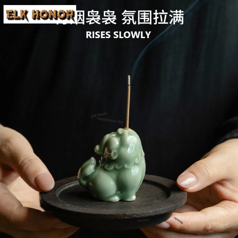 ZAEYORIA Creative Shouting Sky Pixiu Incense Holder Water Fountain Decoration Incense Burners Aromatherapy Censer Decoration