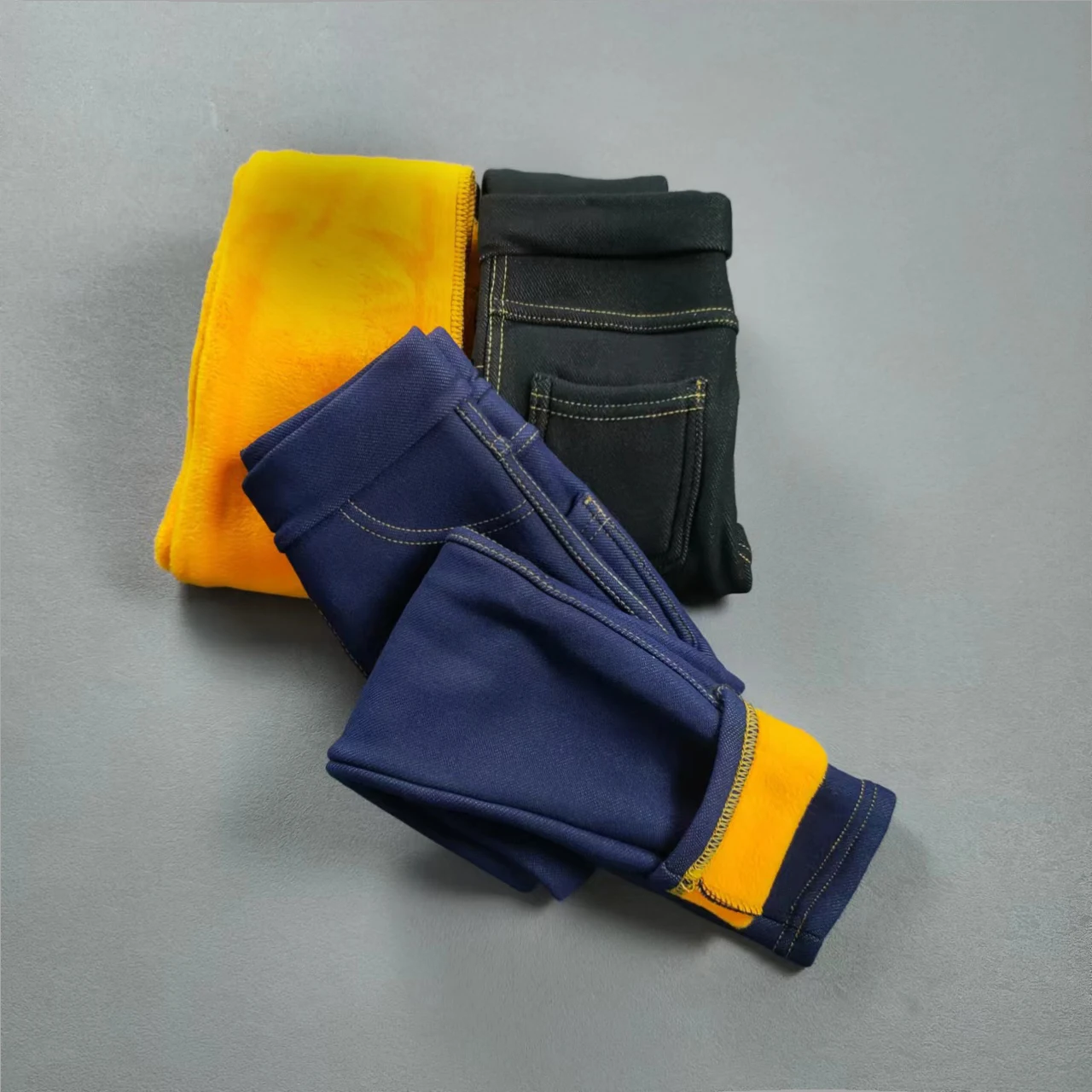 calca-casual-de-pelucia-infantil-perneiras-grossas-para-meninos-e-meninas-quente-azul-preto-bebe-outono-inverno