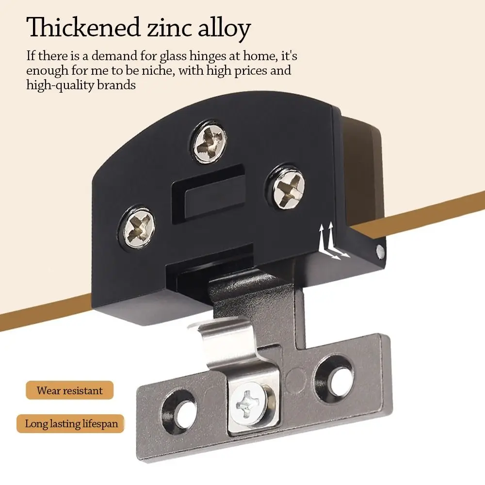 Metal Glass Clip Hinge Furniture Accessories Multifunctional Display Cabinet Hinge Hardware Hinge Protector Frameless Brackets