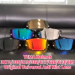 YEMA Helmet 327S/335/329/332/627/626/623/619 Original Universal Anti Anti-fog Lens Colorful Visor Helmet Accessories