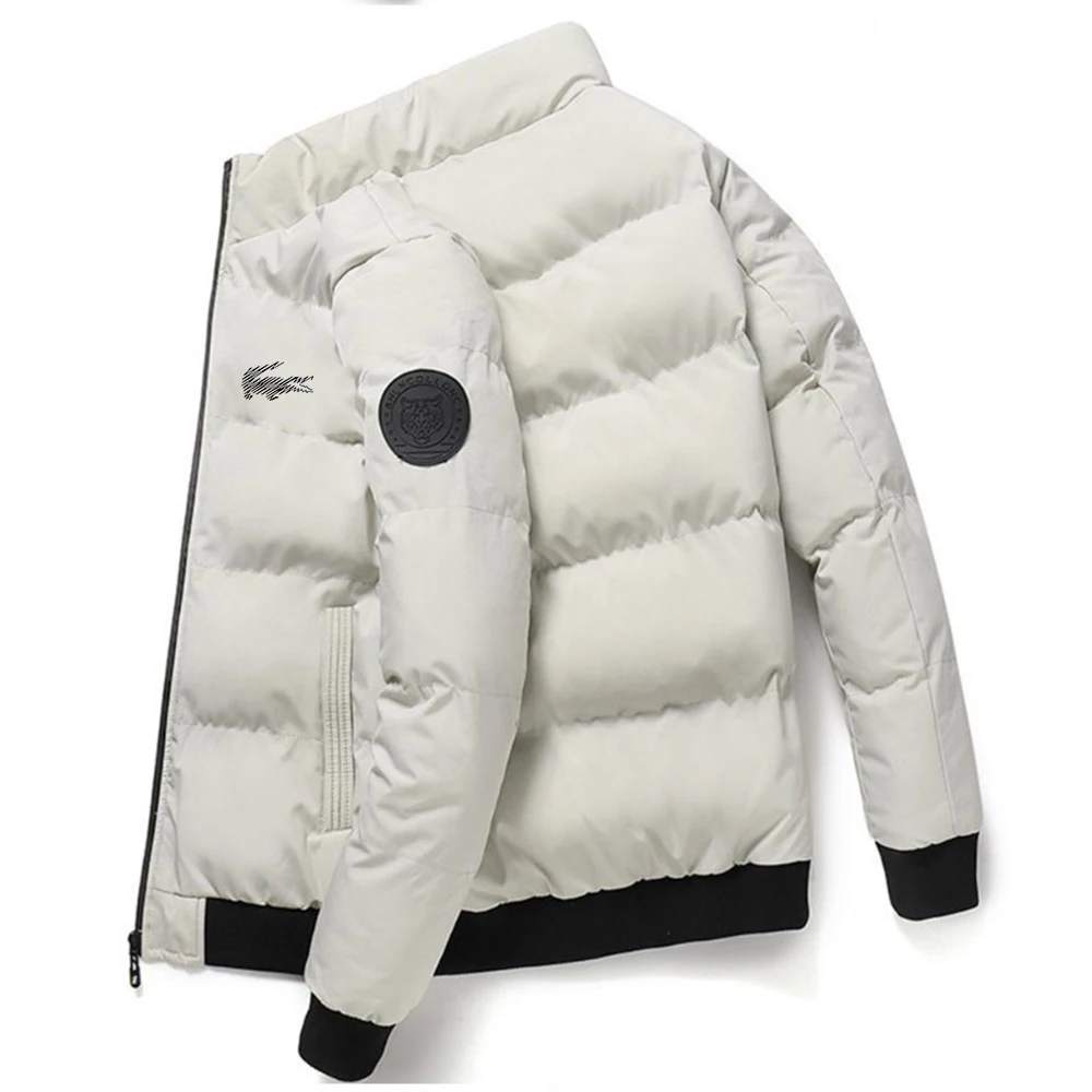 2024 Men\'s New Warm ThickParka Coat Outdoor Sports Moto Men\'s Windproof Jacket Winter Casual Men\'s Stand-up Collar Clothing