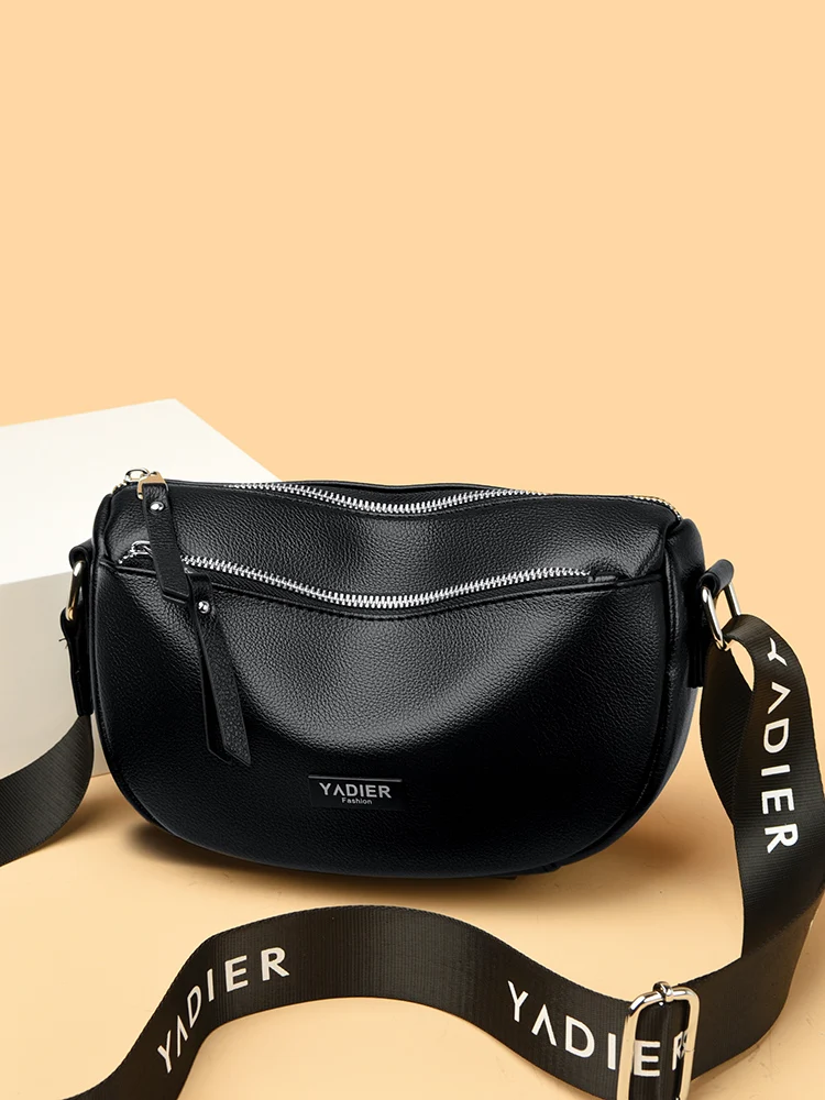 

Casual Versatile Leather oulder Bag for Women Dumpling ape Soft Leather Crossbody Bag Simple Sle Daily Use Handbag