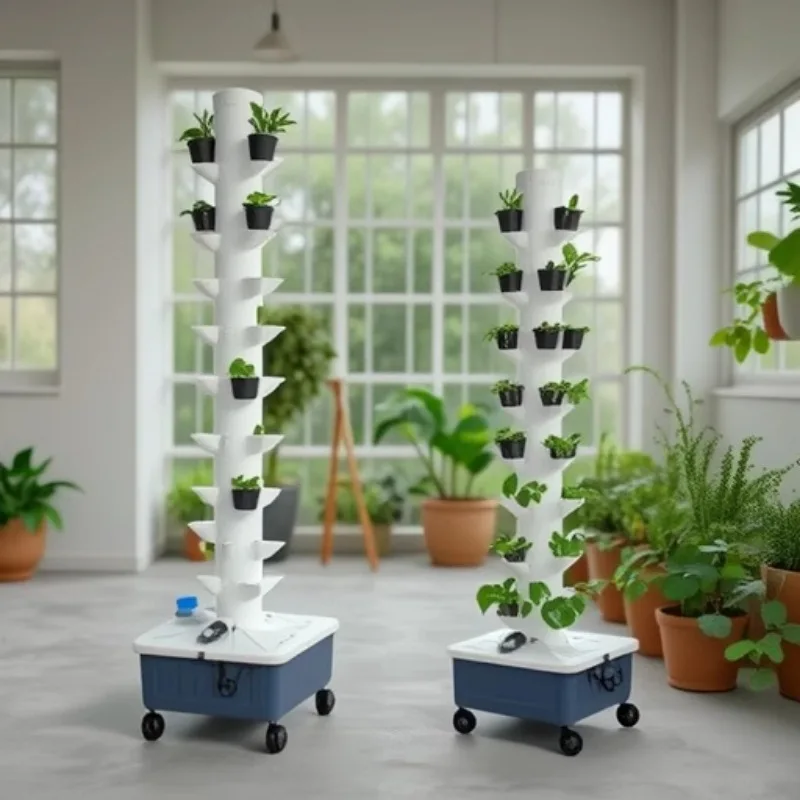 Soilless cultivation column Hydroponic planting tower Three-dimensional hydroponic tower 45 holes Hydroponic column 70 holes