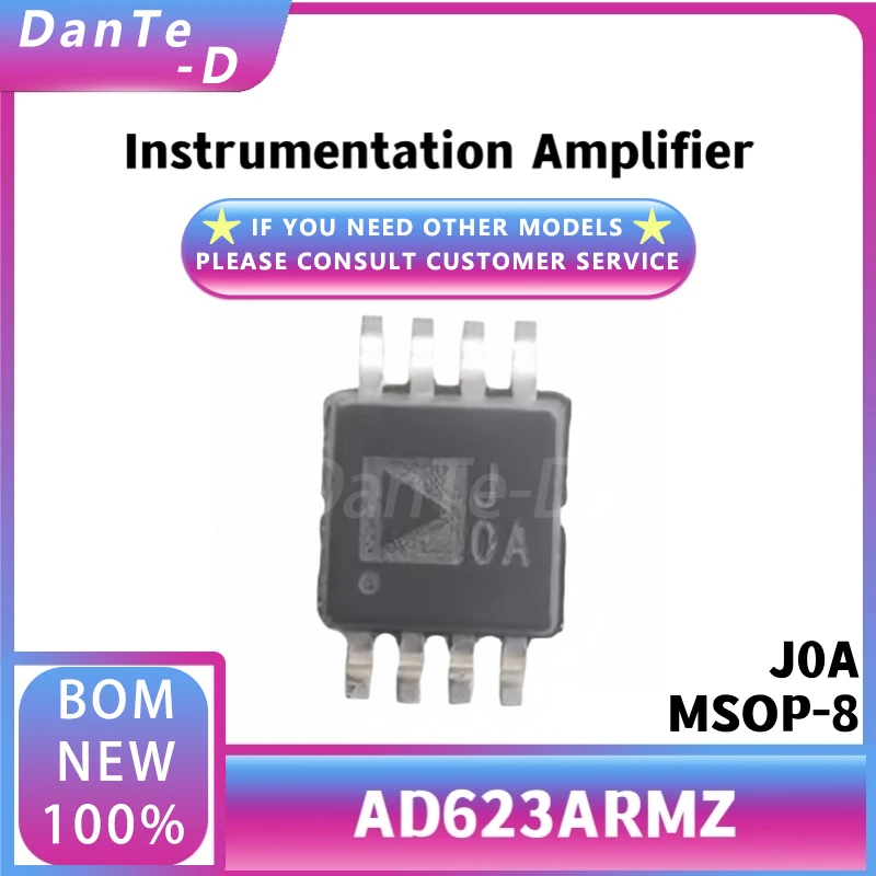 AD623ARMZ-REEL7 AD623ARM Silkscreen J0A Instrumentation Amplifier MSOP-8 New Original