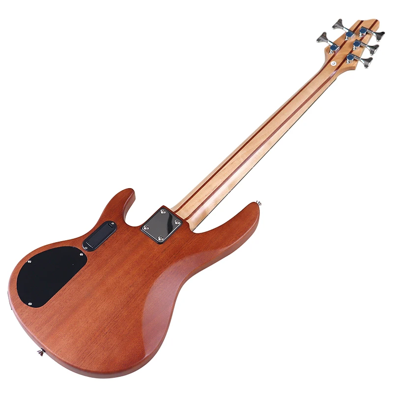 Attivo 5 corde basso elettrico 43 pollici Zebrawood Top Solid Okoume Wood Body Bass Guitar