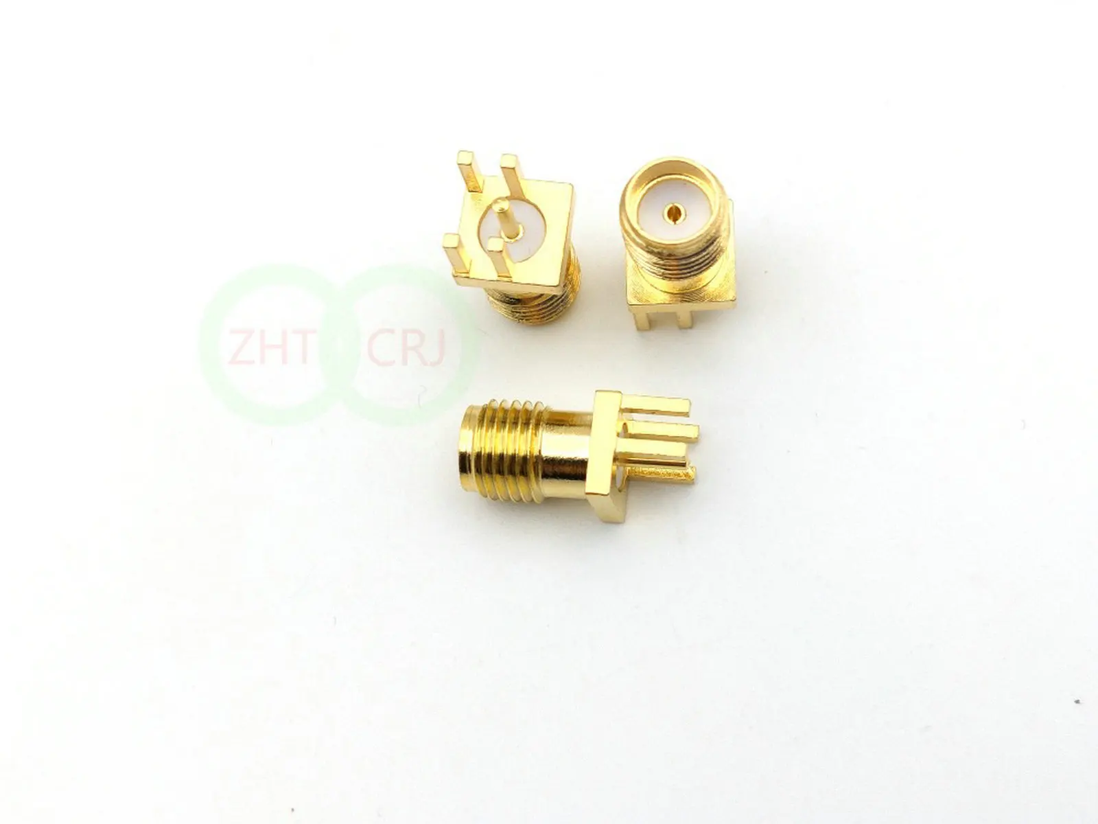 100pcs-500pcs brass  SMA female jack solder PCB clip edge mount RF connector adapter