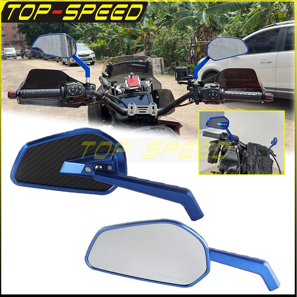 Blue Motorcycle Universal Left Right Rear Rearview Mirror For Honda Shadow 1100 750 VTX 1300 1800 VTX1300 VTX1800 R/S/T/C M10 M8