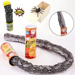Funny Prank Potato Chip Can Jump Spring Snake Toy Jokes Gift April Fool Day Halloween Party Decoration Prank Trick Fun Joke Toys