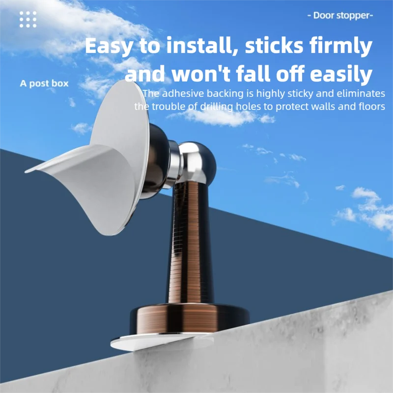 سدادة الباب المغناطيسي لا يتطلب الحفر سدادة الباب اللاصقة شفط صامت المضادة للتصادم توقف الباب شفط أرضية السيليكون