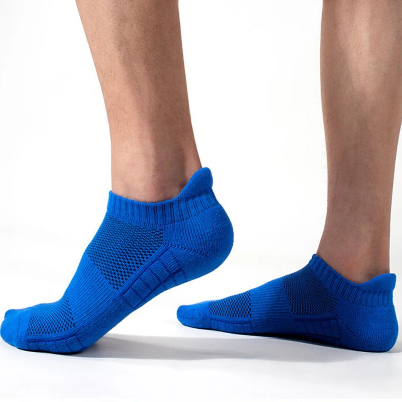 10/20 Pasang Kaus Kaki Pendek Pria Wanita Bahan Katun Mesh Bernapas untuk Olahraga Lari Warna Solid Kaus Kaki Model Boat untuk Pasangan Pelajar Olahraga