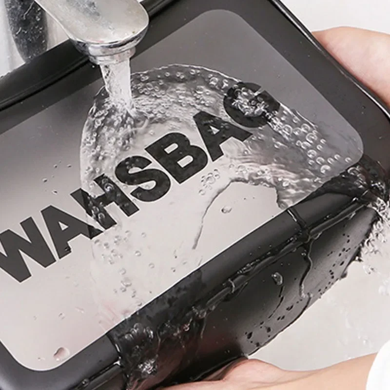 Black//White/pink Transparent Portable Women Travel Wash Bag Waterproof Makeup Storage Pouch Large Capacity Cosmetic Organizer