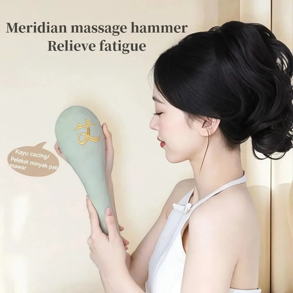 

Handmade Mugwort Hammer Portable Meridian Massage Massage Hammer Self-massage Acupoint Tapping Health Hammer Relieve Fatigue