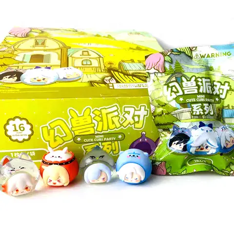 Genshin Impact Cute Cubs Party Mini Blind Bag Figurine Anime Peripheral Collectible Trendy Toy For Desk Decor Adult Collection