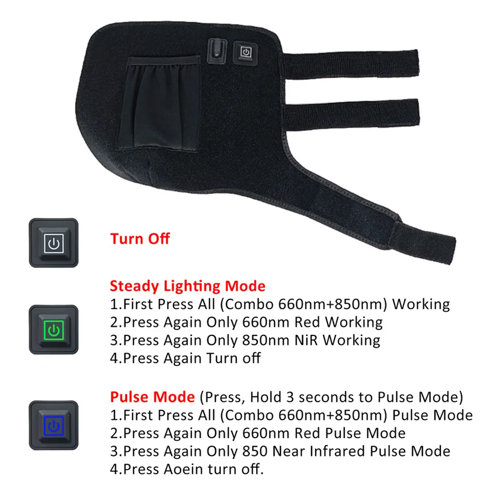 2025 Ponytail Therapy LED Red Light Infrared Protection Intelligent Thermal Therapy Waist Adjustable Far Infrared
