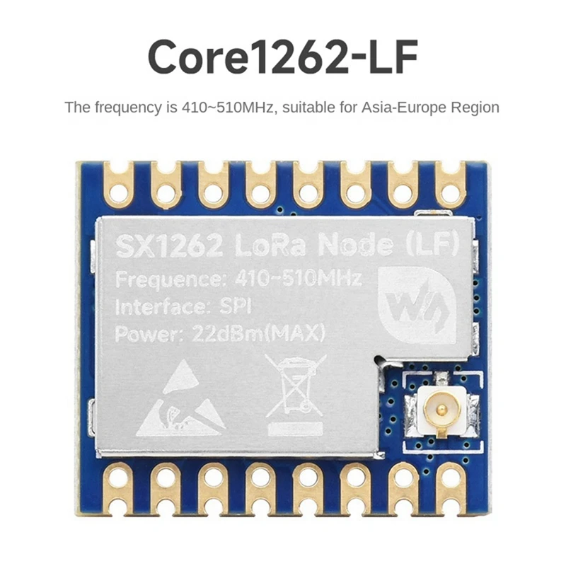 Waveshare-Lora Tech Remote Communication, SX1262, Anti-InterabovLora Chip Tech, Pad mesurz