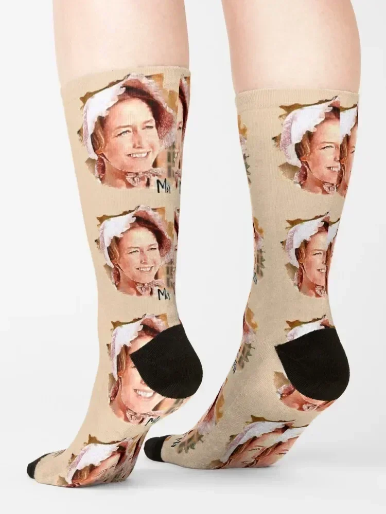 Ma Ingalls Little House on the Prairie Socks set bright garter hockey Rugby Socks For Man Women's