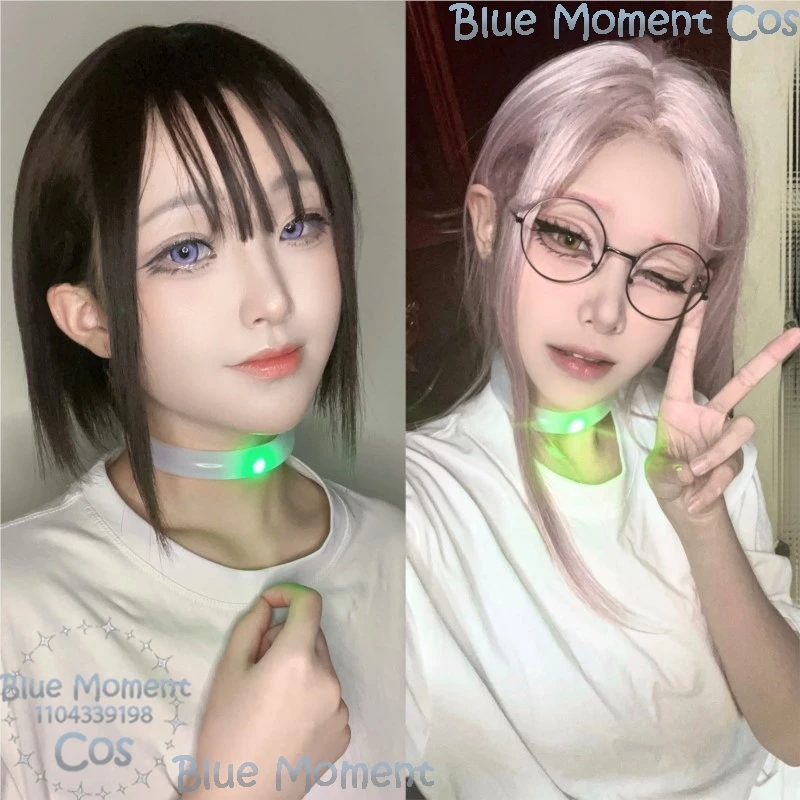 Choker Alien Stage Luka Till Ivan Mizi Sua Hyuna Anime Cosplay Neck Ring Green / Red Light Women Men Roleplay Magnet Customized