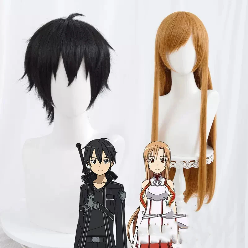 Anime Sword Art Online Cosplay AsunaYuuki Wig Kirito Black Short Synthetic Cosplay Wig