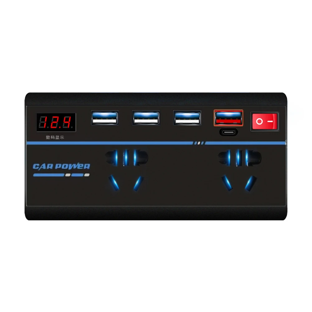 Light Brightness Car Inverter Converter Power Adapter Multiple Protection Output Power Output Voltage Package Content