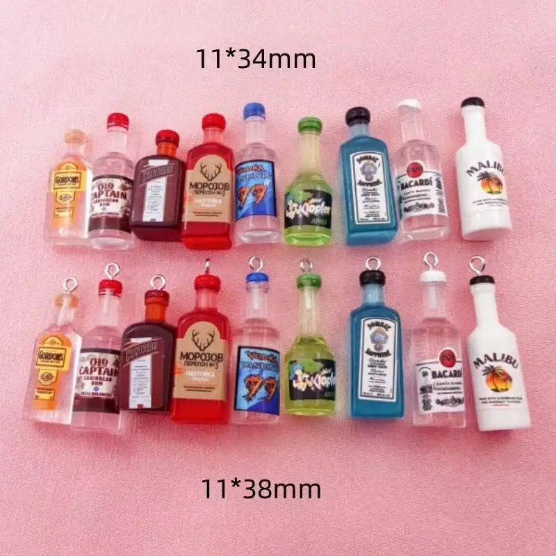 11pcs Mini Simulation Resin 3D Pendant Earrings Keychain Pendant DIY Accessories view 6