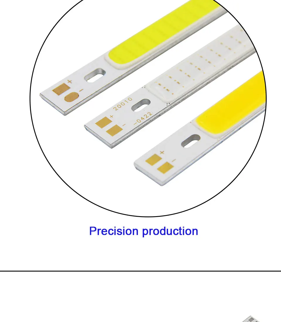 5pcs 200x10mm DC 12V COB LED Bar Light Strip 20cm 10W Blue Green Red Warm Cool White Color 200mm 12V COB Bulb LED Chip for DIY