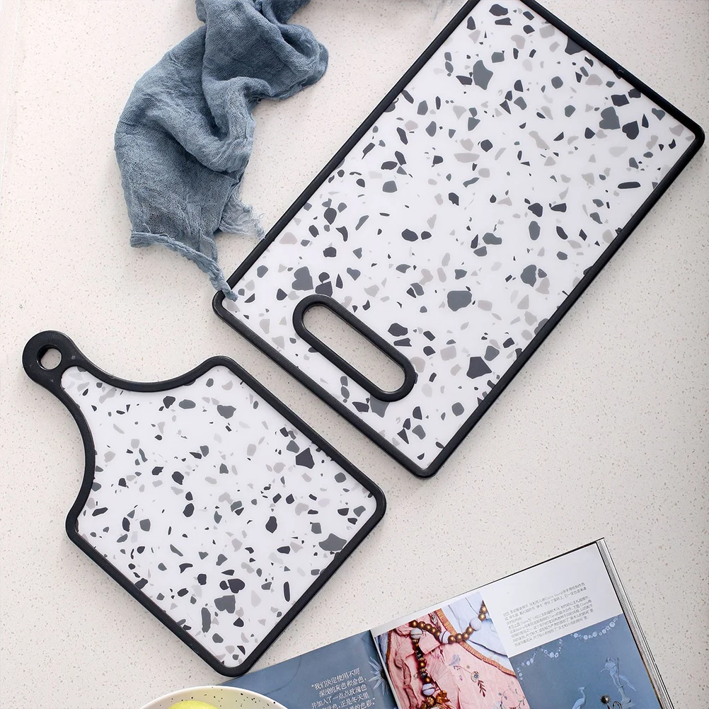 

Cute Shape Chopping Board Kitchen Terrazzo Series Eco-Friendly Plastic Cutting Board Wall-Mountable Design For Home