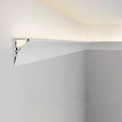 Wall Washing LED Light Strip Recessed Fixed Aluminum Channel Profile PC Diffuser Cover Upward Profile For Ceiling Home