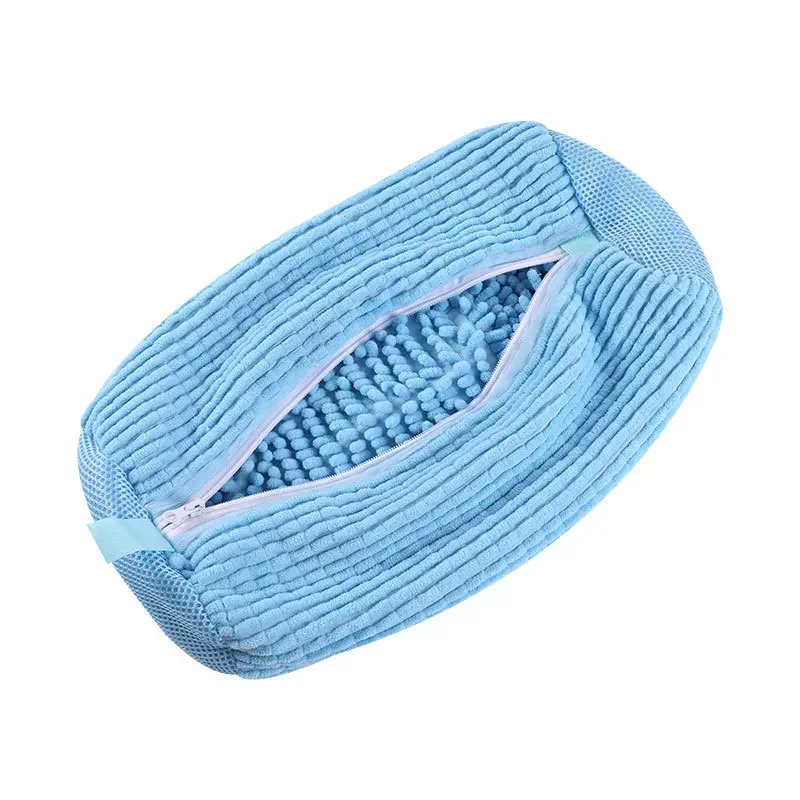 Wäschesack, Schuhwaschbeutel, gepolsterter Netzschutz für flauschige Fasern, maschinenfreundliches Trocknen von Waschbeuteln aus Polyester für Schuhe