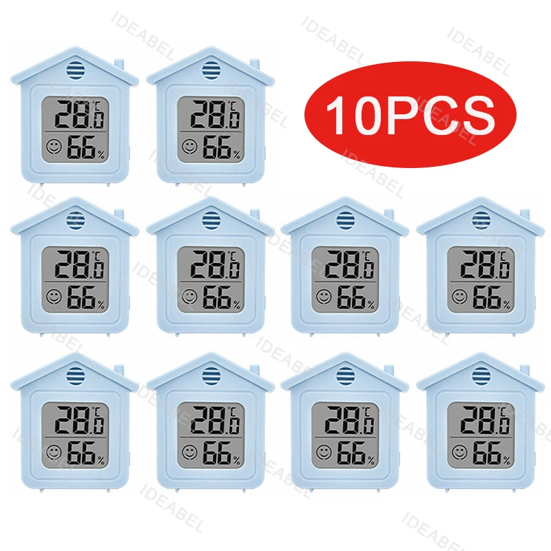 Mini misuratore di temperatura e umidità per interni 6-10 pezzi, misuratore di temperatura per camera da letto, display digitale elettronico portatile, umidità