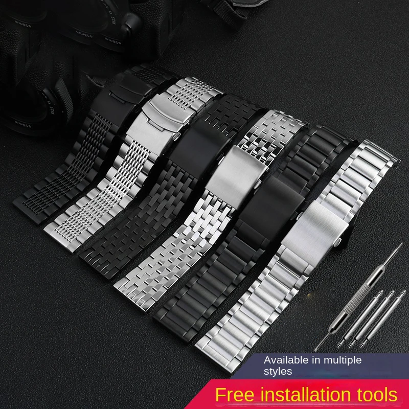 

22mm 24mm 26mm 28mm 30mm Large Metal Watch Chain For Diesel DZ7395 DZ4316 steel strap men's watch band POLICE large dial men's