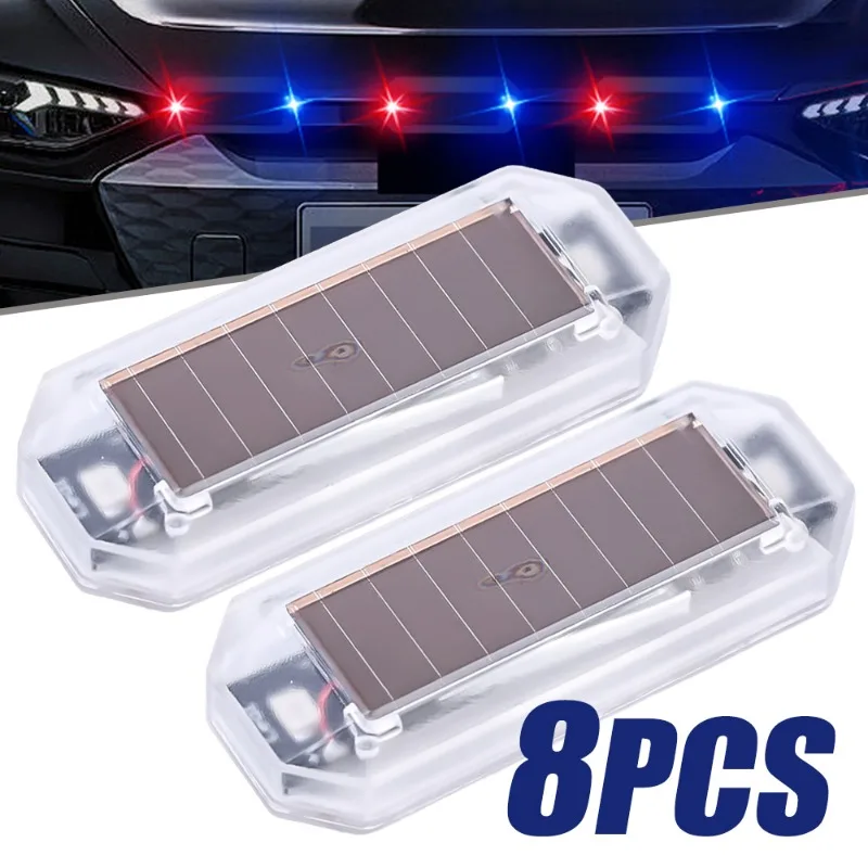 

Car Solar LED Strobe Warning Light Auto Motorcycle Tail Light Anti Rear Collision Warning Light Self-adhesive Auxiliary Lamp