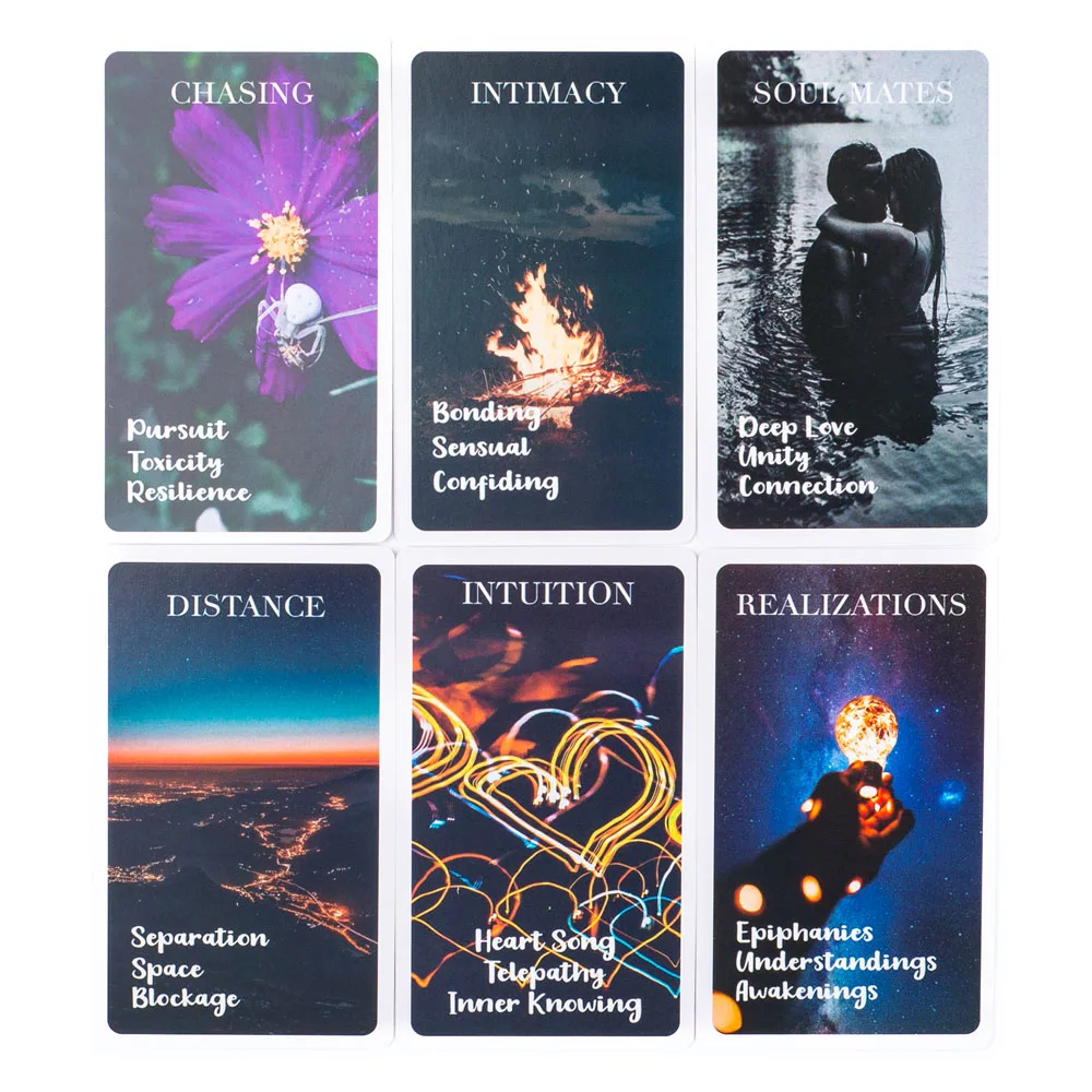 Hearts Hidden Secrets Oracle Deck 10.3*6cm Situations Cards Glossy Twin Flame Deck Feelings Messages Deck 78 Cards