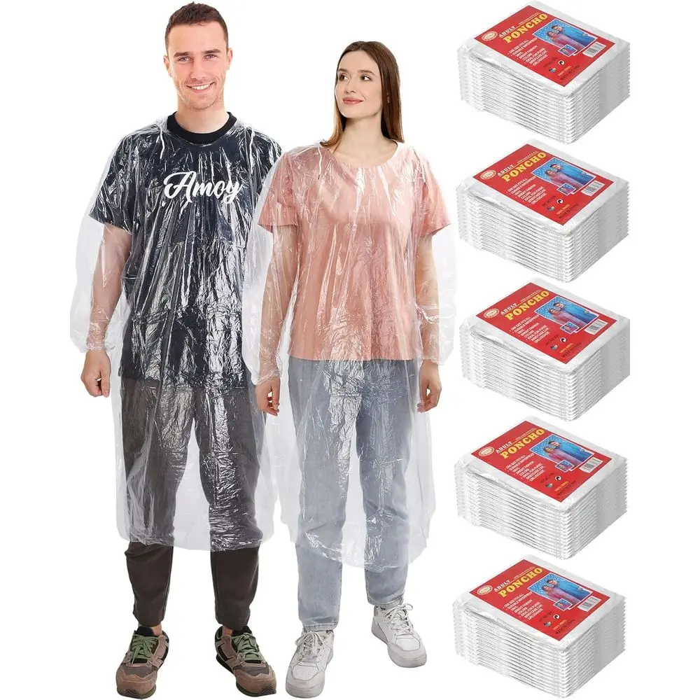 

Одноразовые дождевики JaGely, 80 штук, для взрослых, оптом, для свадеб, семейных путешествий, тематических парков, дома, с капюшоном, эластичные, для активного отдыха (прозрачные)