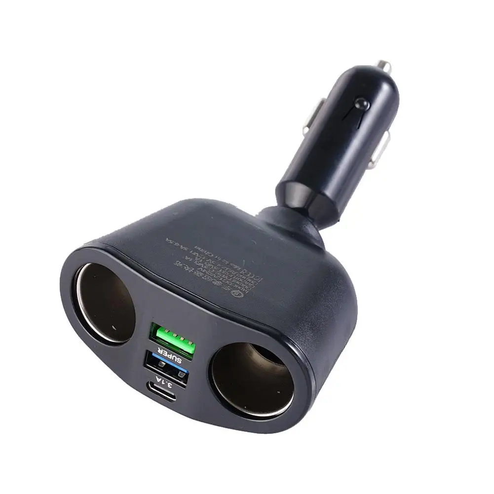 PD QC3.0 Dual USB Buchse 120W Auto Zigarette Leichter Splitter 12V 24V Schnelle Ladegerät Stecker Telefon power Adapter für Auto DVR Dashcam