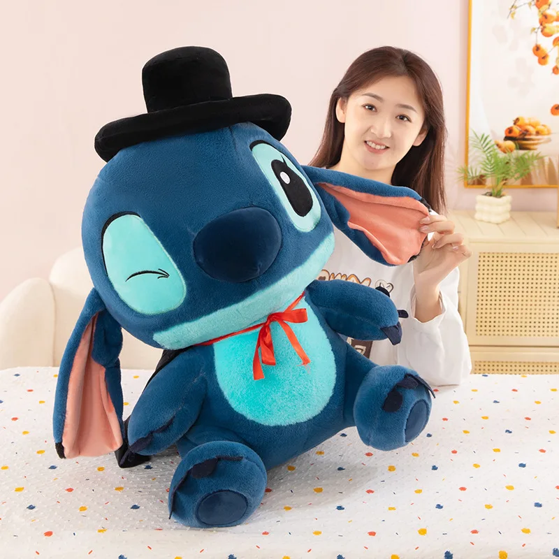 

45/55 см Disney Lilo & Stitch плюшевые куклы игрушки аниме Kawaii мягкая плюшевая милая шляпа черная стич плюшевые куклы детские подарки на день рождения