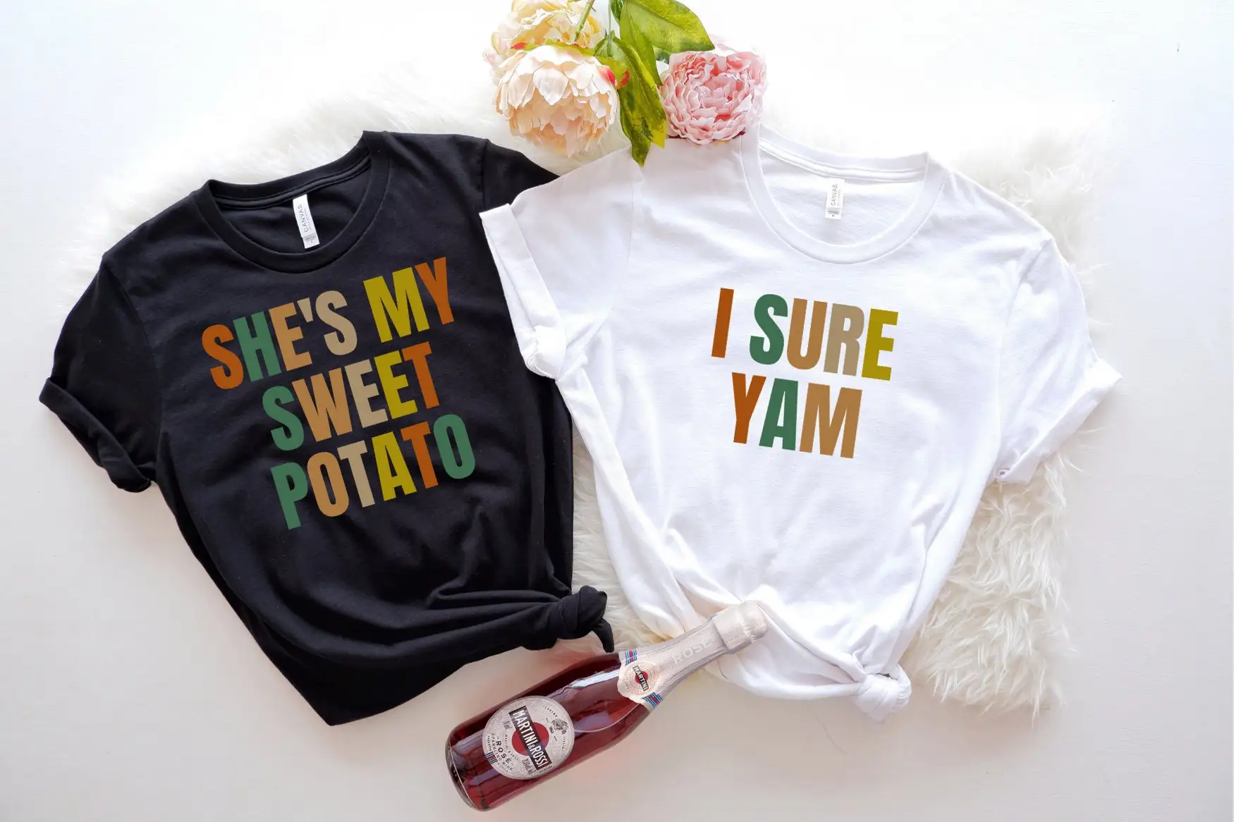 Thanksgiving Couples T Shirt She'S My Sweet Potato I Yam Matching Holiday