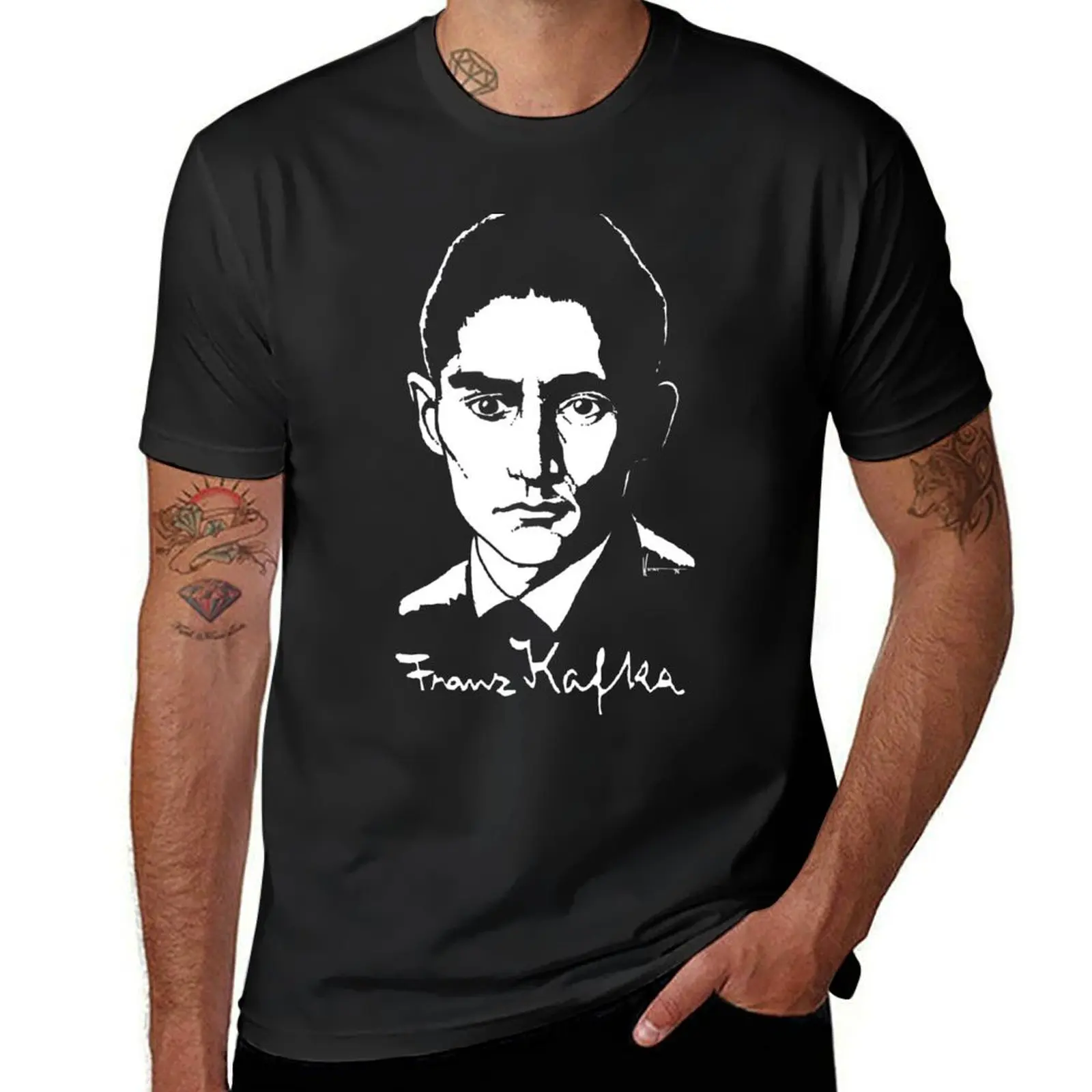 

Franz Kafka (Dark) T-Shirt cute tops plus size tops customs mens graphic t-shirts big and tall