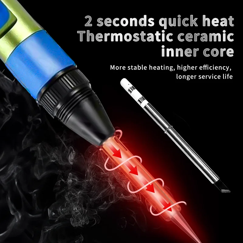 FMchip H-01 Soldering Iron PD 3.0 Protocol 65W Intelligent Temperature Control Suitable for Soldering Repairs and DIY Projects