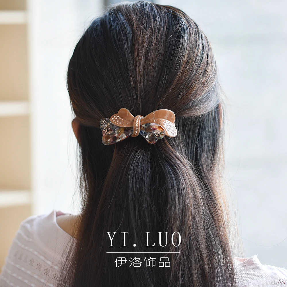 Women Headwear Girls Hairwear Middle Size Rhinestone Hair Clip Bow Floral Vintage Hair Barrette Cute Hair Accessories For Women