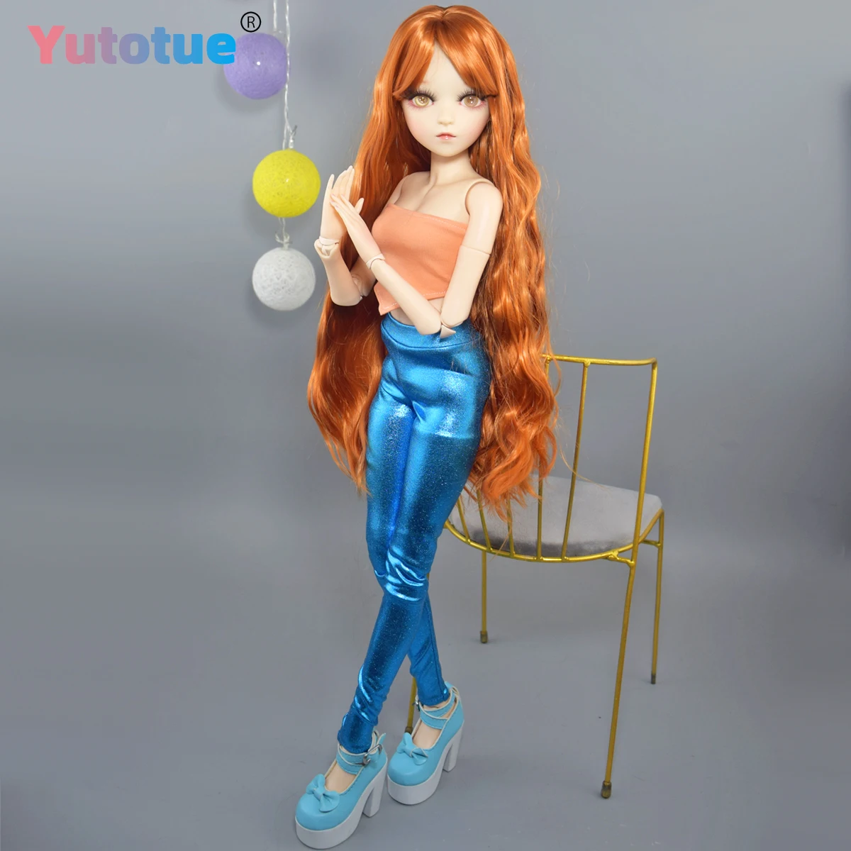 YUTOTUE 60 cm hoogte gouden ogen meisjespop met modekleding set upgrade make-up BJD pop speelgoed