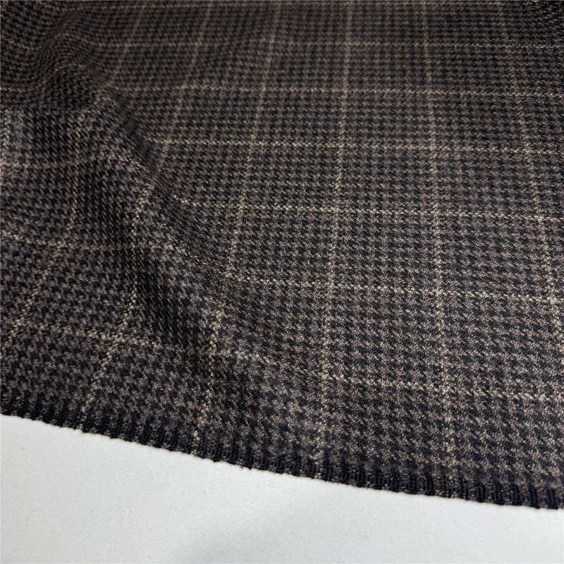 

Grid Pattern 100% Wool Fabric for Handmade Diy Sewing Autumn Winter Dresses Pants Suits Fashion Clothing Cloth By The Meter