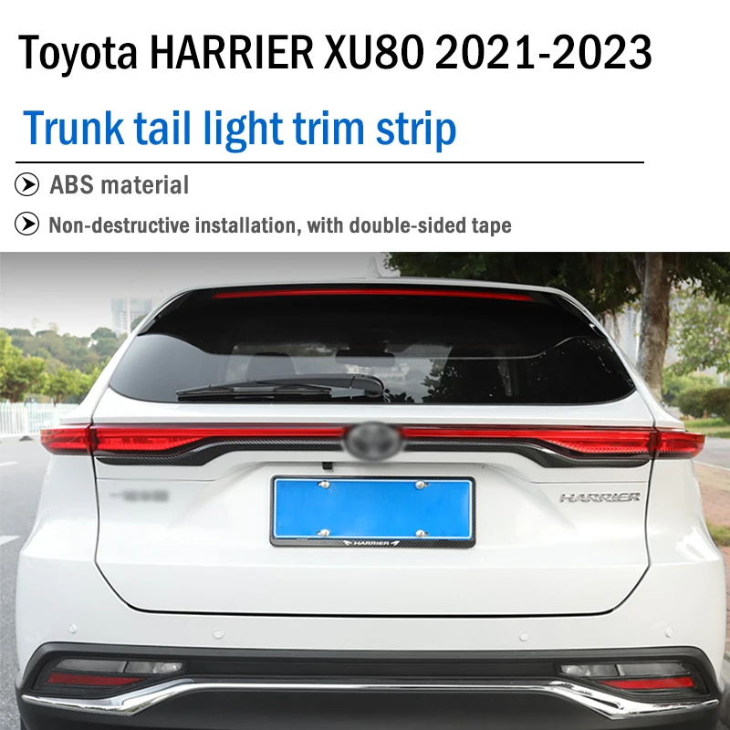 ABS FOR Toyota HARRIER xu80 2021-2023 Tailgatr trim trunk Taillight trim strip Exterior modification supplies Car Accessories