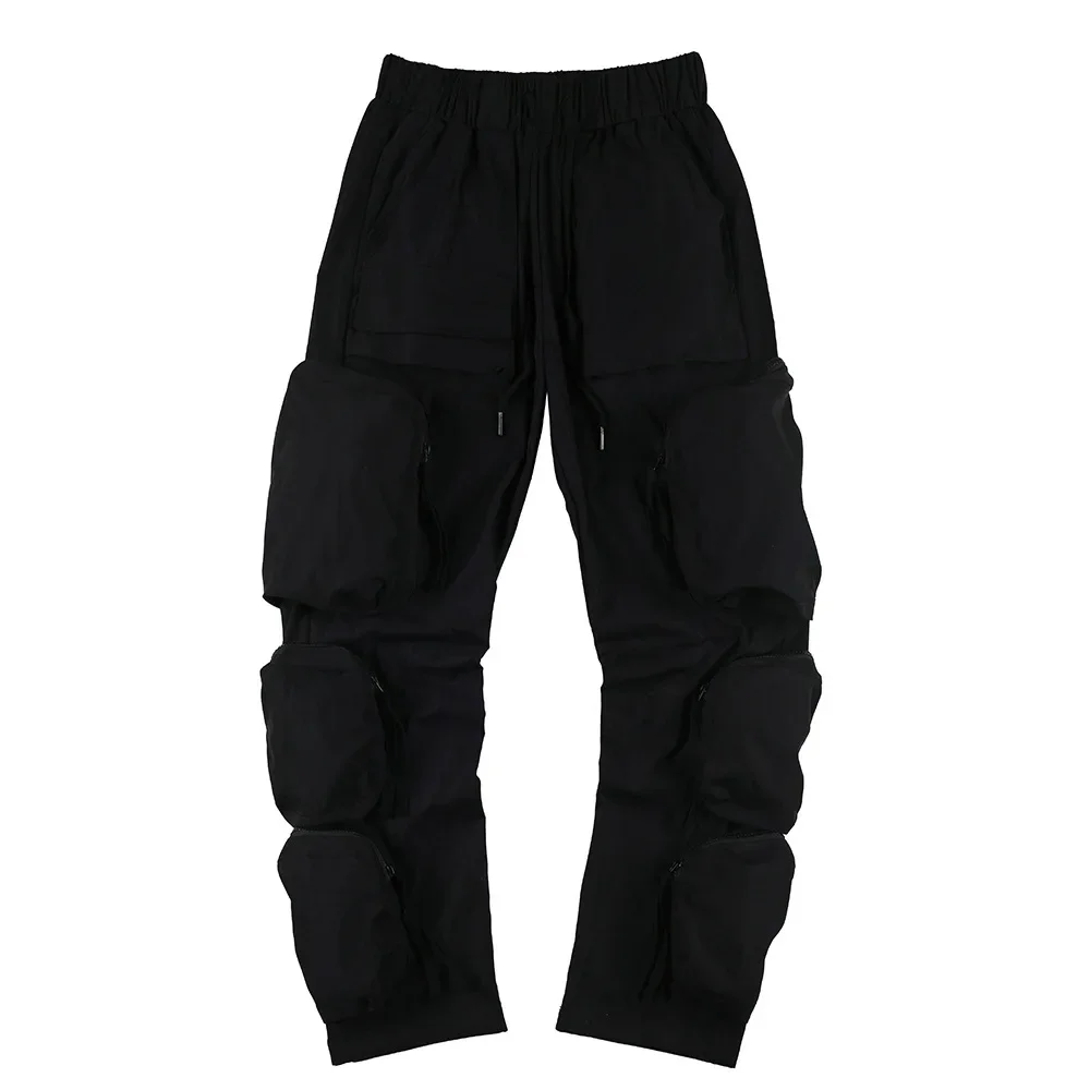 Pantalon cargo Hip Hop pour homme, streetwear ample, fermeture éclair, multi-poches, fonctionnel, haut, fjmen, décontracté, neuf, taille M, L, XL