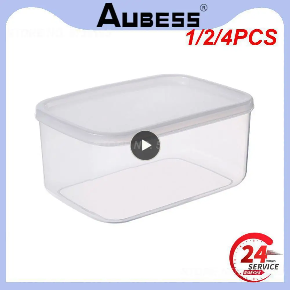 1/2/4PCS Fresh-keeping Boxes Set Refrigerator Sealed Container Food Storage Side Dish Box Microwave Heating Meat Special