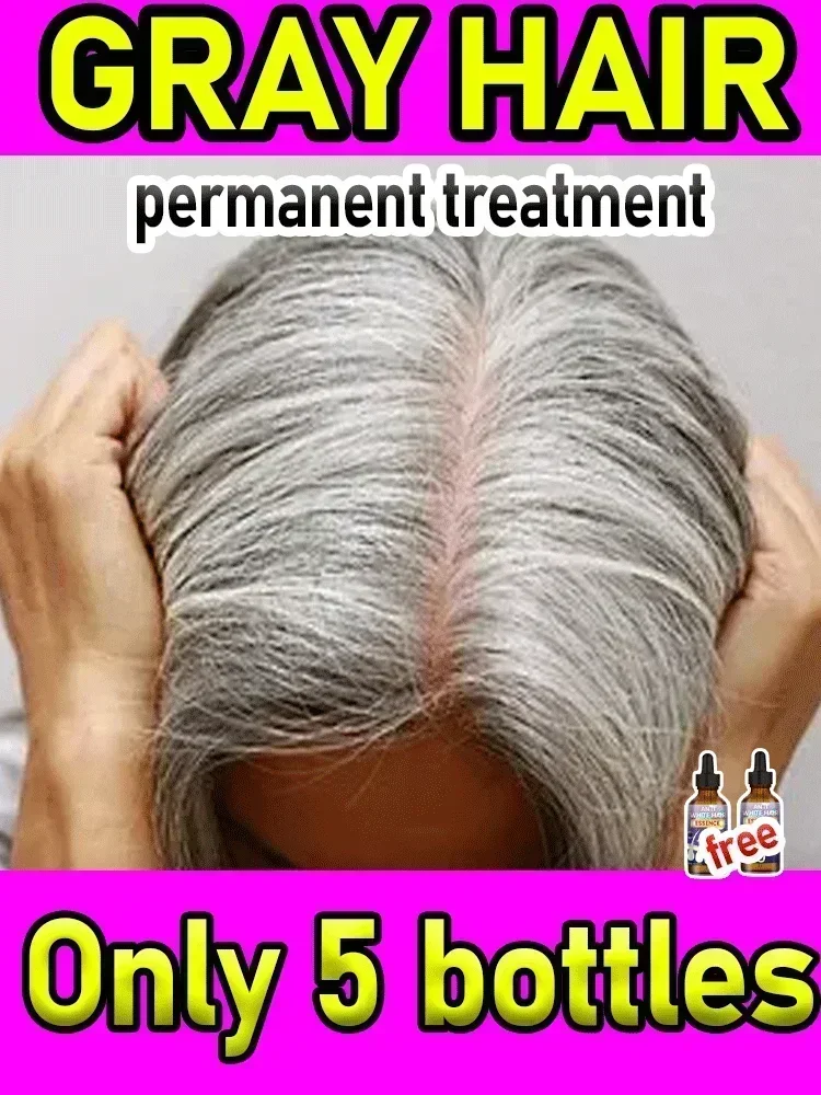 

Anti Gray Hair Serum treatment Remedy White Darkening Hair White To Black Natural Color Repair Nourishing Hair Care products