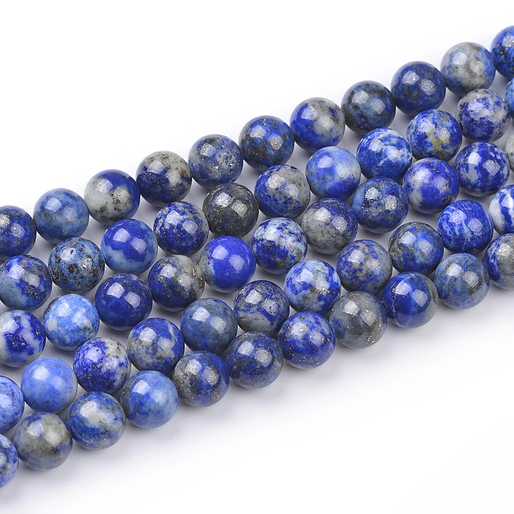 

Genuine Natural Lapis AAA Gemstone Round Loose Beads for Jewelry Making DIY Bracelet