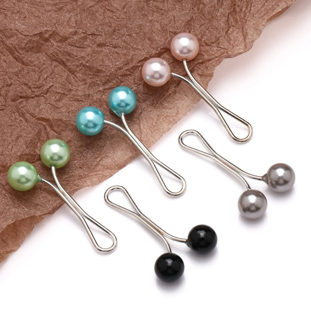 Pearl Waist Tightener Clip No Sew Waist Adjuster Fashion Scarf Fixing Pin Elegant Reusable Clothing Accessory For Loose
