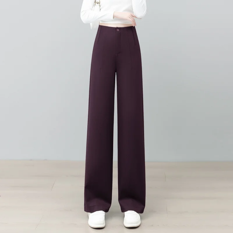 Autunno nuovo stile elegante pendolare slim fit blazer pantaloni a gamba larga moda donna versatile pantaloni dritti casual alla moda