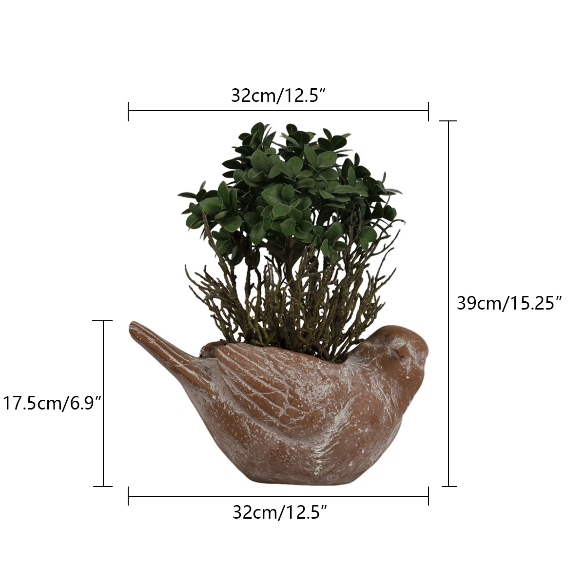 HXGYZP Artificial Plants Fake Plant Potted Tree With Creative Bird Flower Pot Home Decoration Indoor Outdoor Garden Bonsai Tree